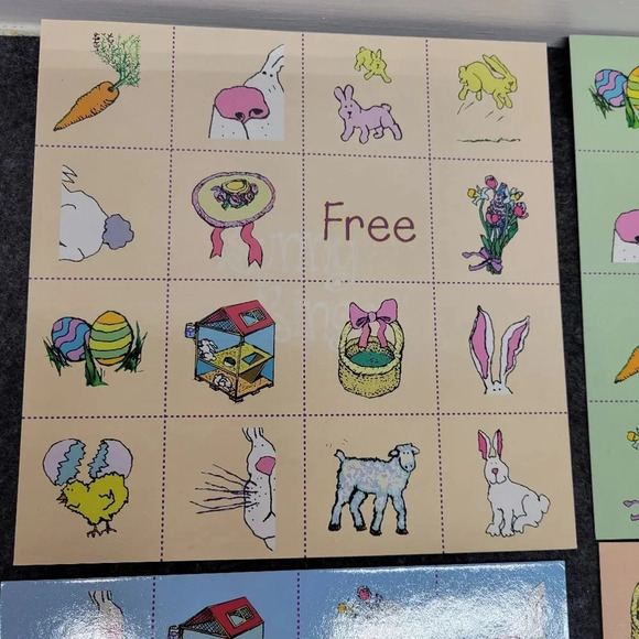 π΄3/$15π΄ Cute Vintage Easter Bingo Game Kids Fun Play Time - Picture 10 of 16